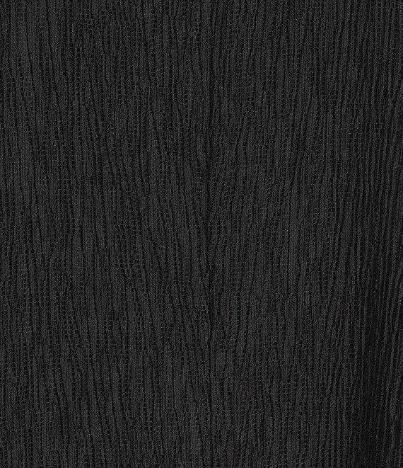 Eileen Fisher Crinkle Plisse Round Neck Cap Sleeve Midi Dress Product Image