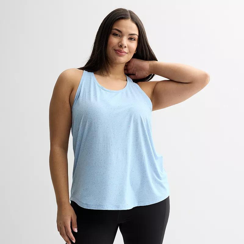 Plus Size Tek Gear® Racerback Tank Top, Women's, Size: 3XL, Baron River Speckle Product Image