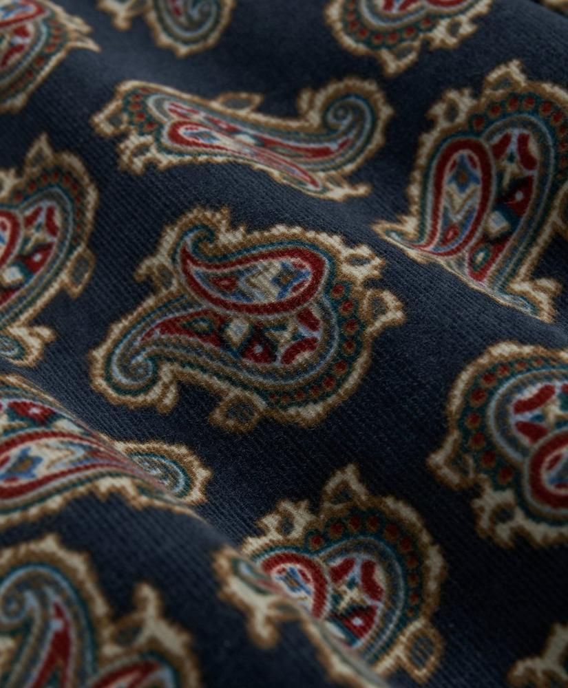 Cotton Pinwale Corduroy Paisley Sport Shirt, Button-Down Collar Product Image
