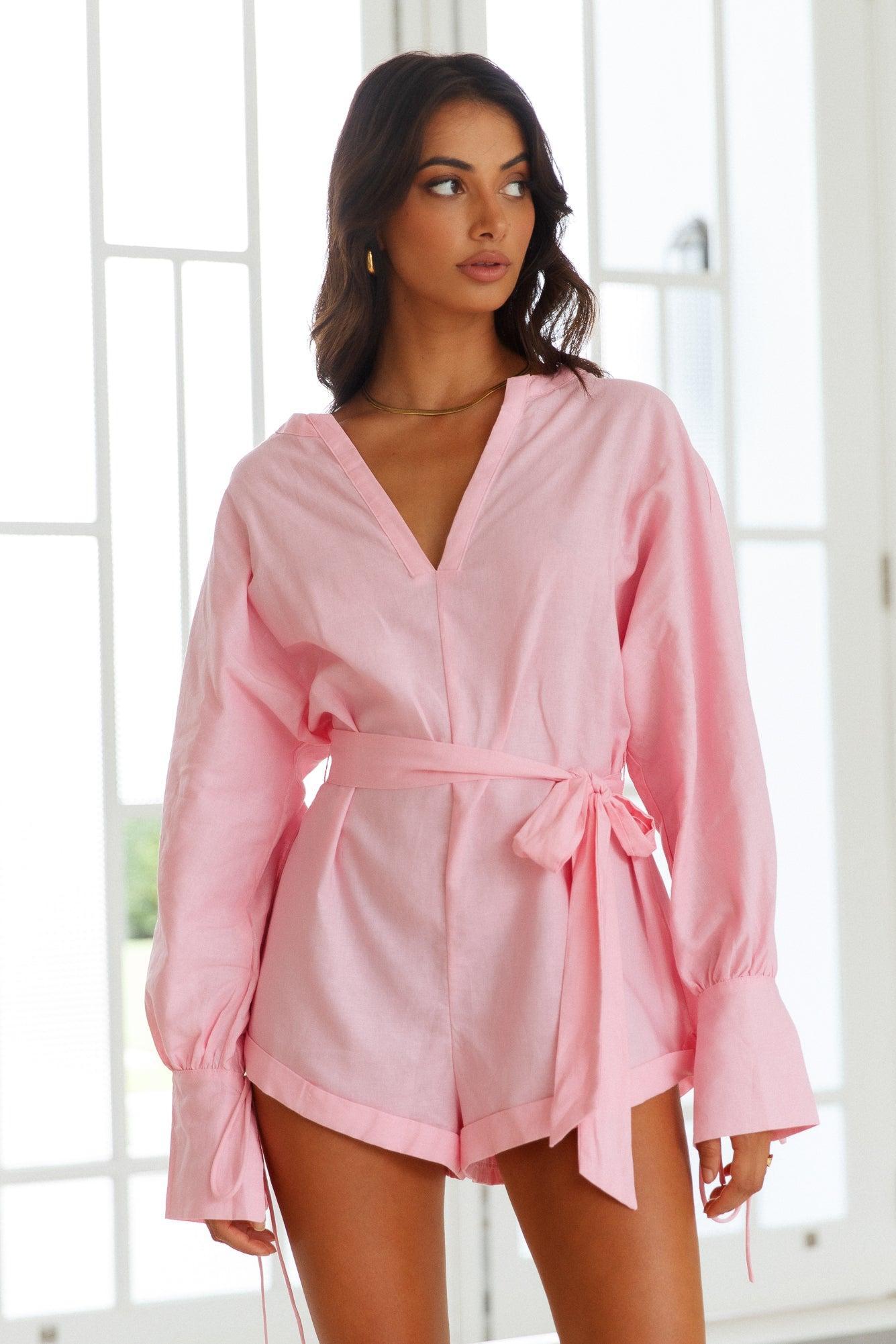 Signal This Way Romper Pink Product Image