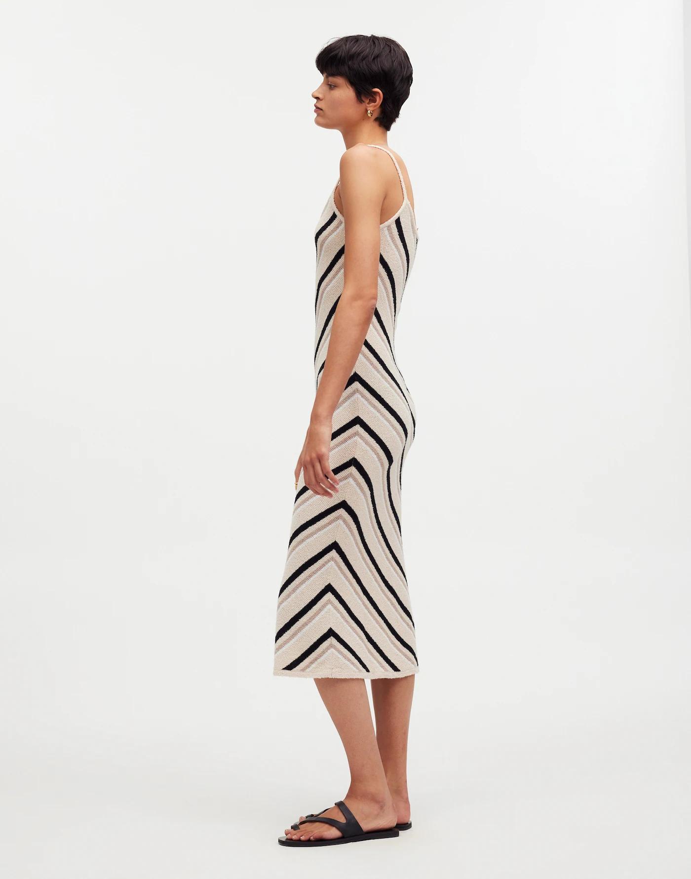 Zulu & Zephyr Husk Knit Dress in Stripe Product Image
