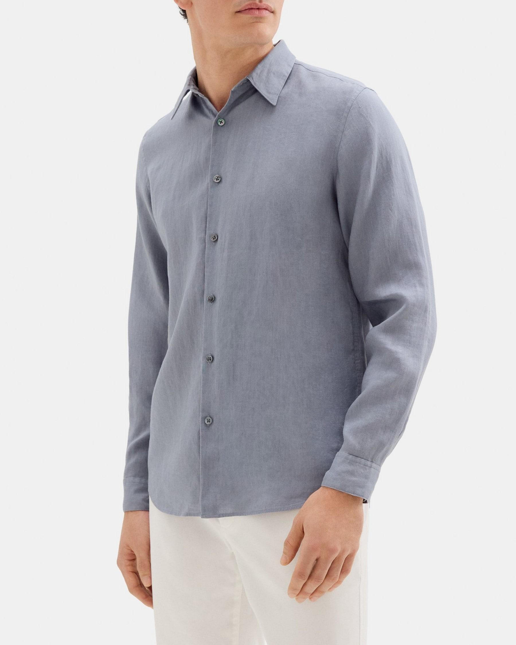 Standard-Fit Shirt in Linen Product Image