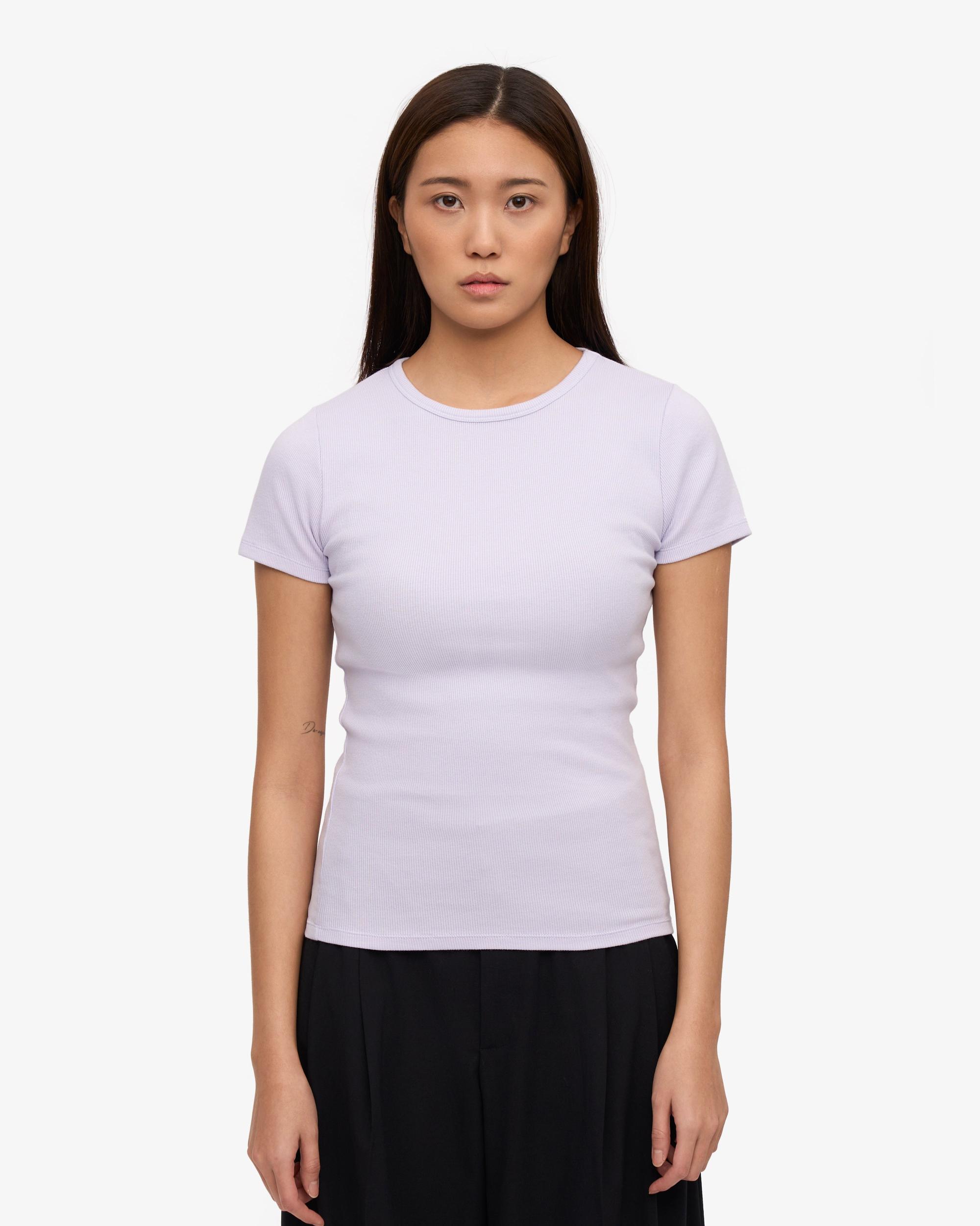 Organic Rib T-Shirt - Soft Lavender Product Image