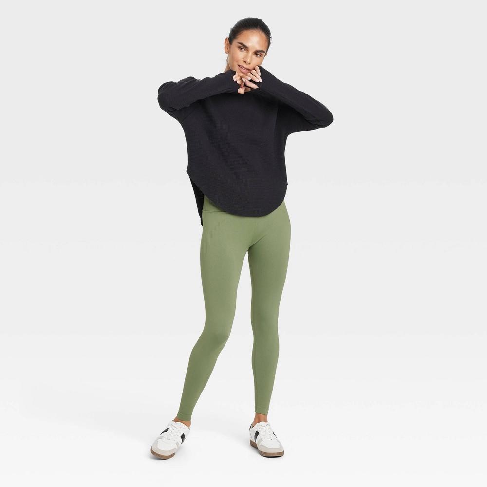 Women's Waffle Leggings-Friendly Long Sleeve Top - JoyLab™ Product Image