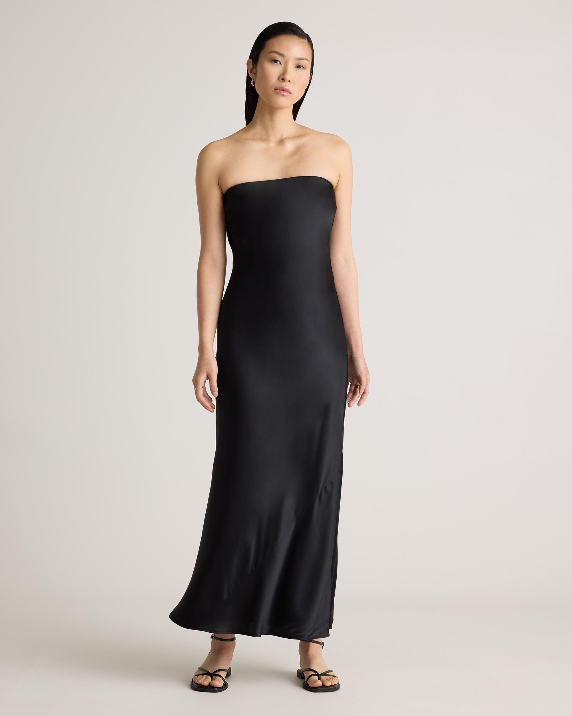 Quince | Women's Strapless Midi Dress Size XS, Mulberry Silk Product Image