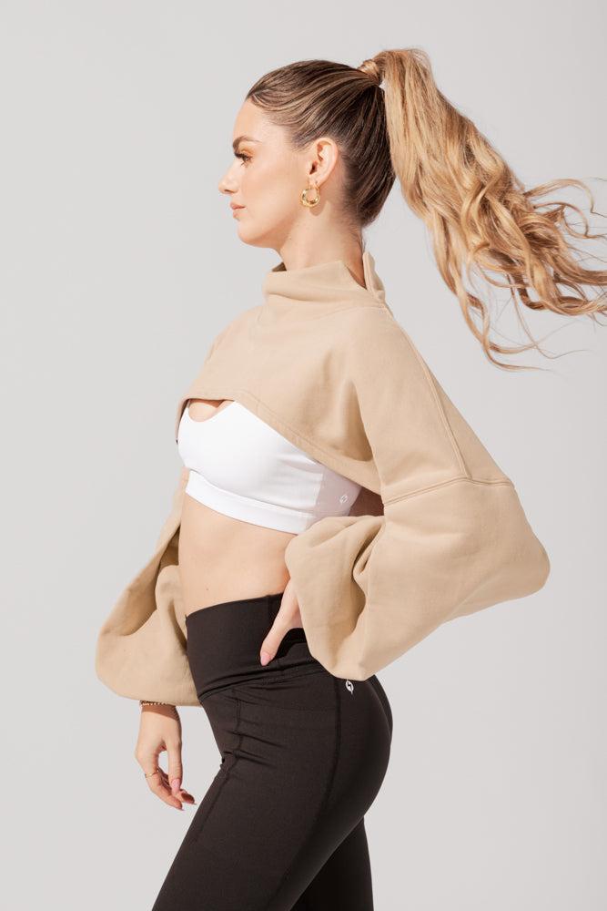 Mockneck Shruggie - Taupe Product Image