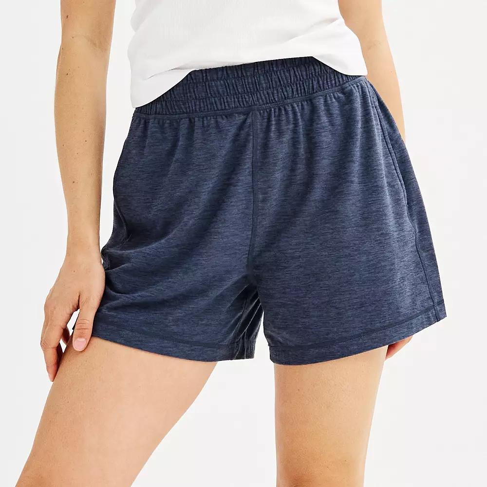 Women's FLX Wander Boyfriend High-Rise Shorts, Size: XS, Black Grey Coal Product Image