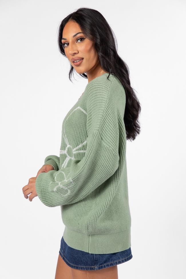 Hold My Hand Sage Floral Sweater FINAL SALE Product Image