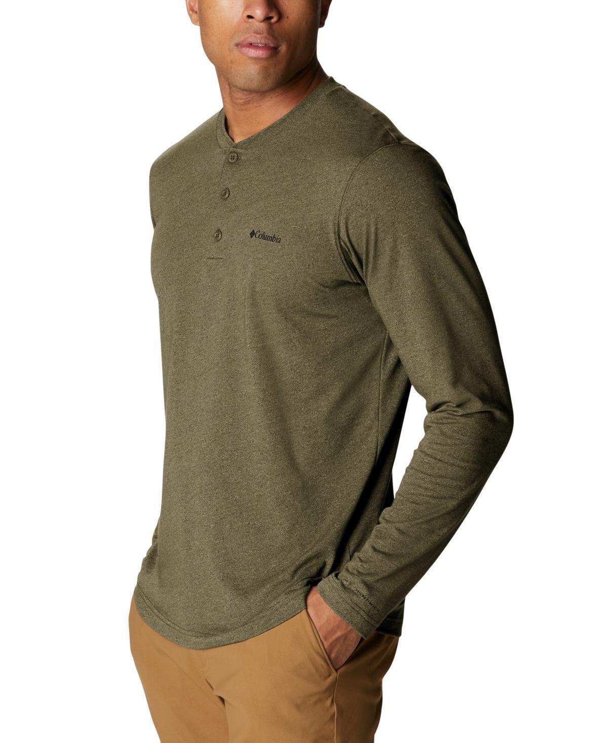 Men's Columbia Thistletown Hills™ Henley Top, Size: Small, Chalk Grey Product Image