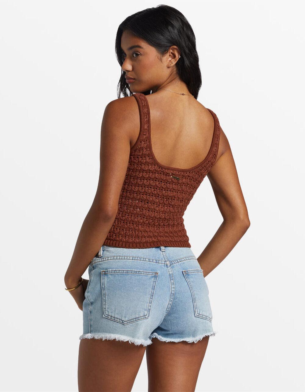 BILLABONG Hot Shot Crochet Womens Tank Top - BROWN Product Image