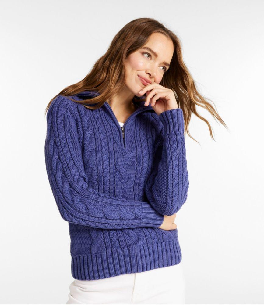 
                            
                                
                                    
                                
                            Women's Double L® Cable Sweater, Quarter-Zip
                         Product Image