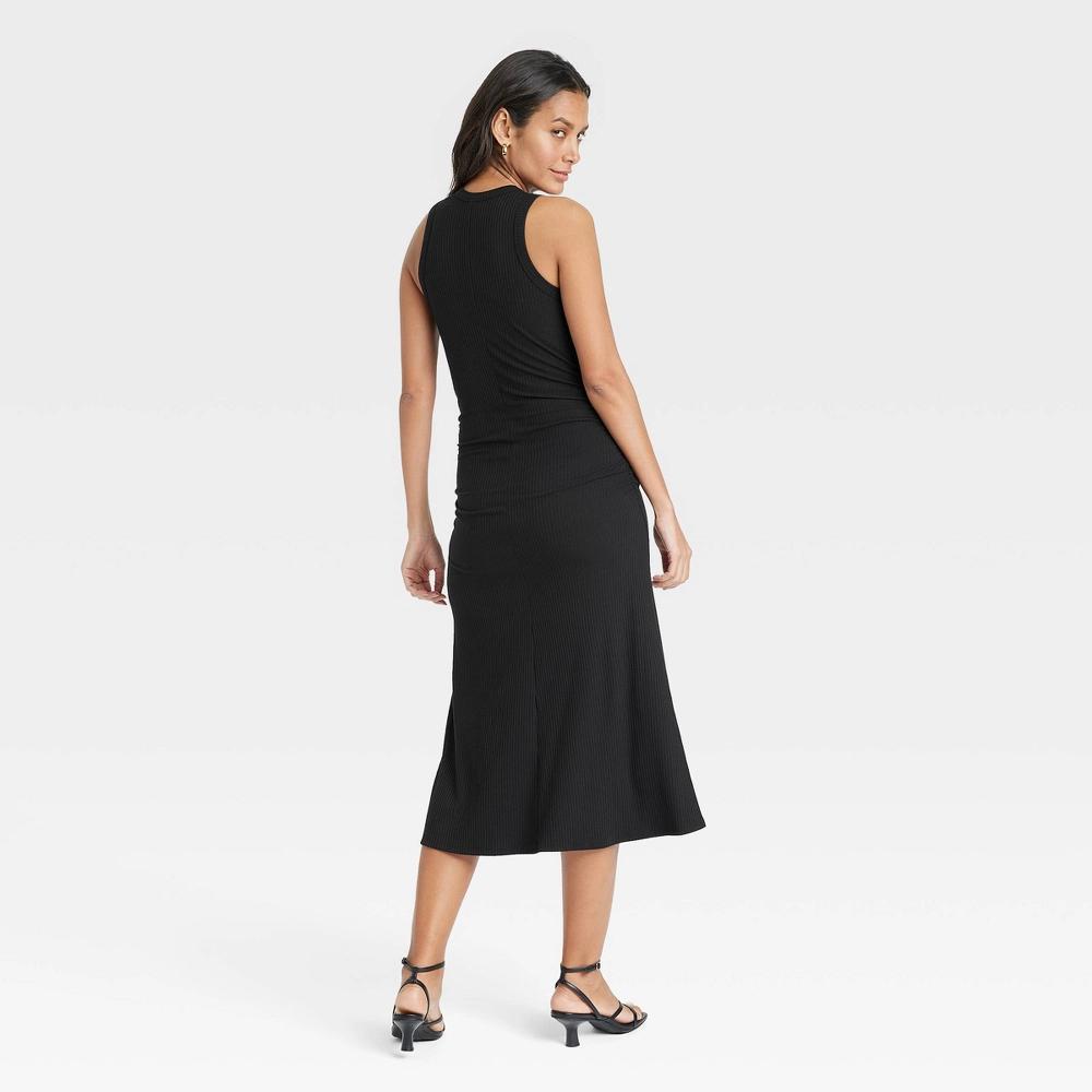 Women's Rib Knit Midi Bodycon Dress - A New Day™ Product Image