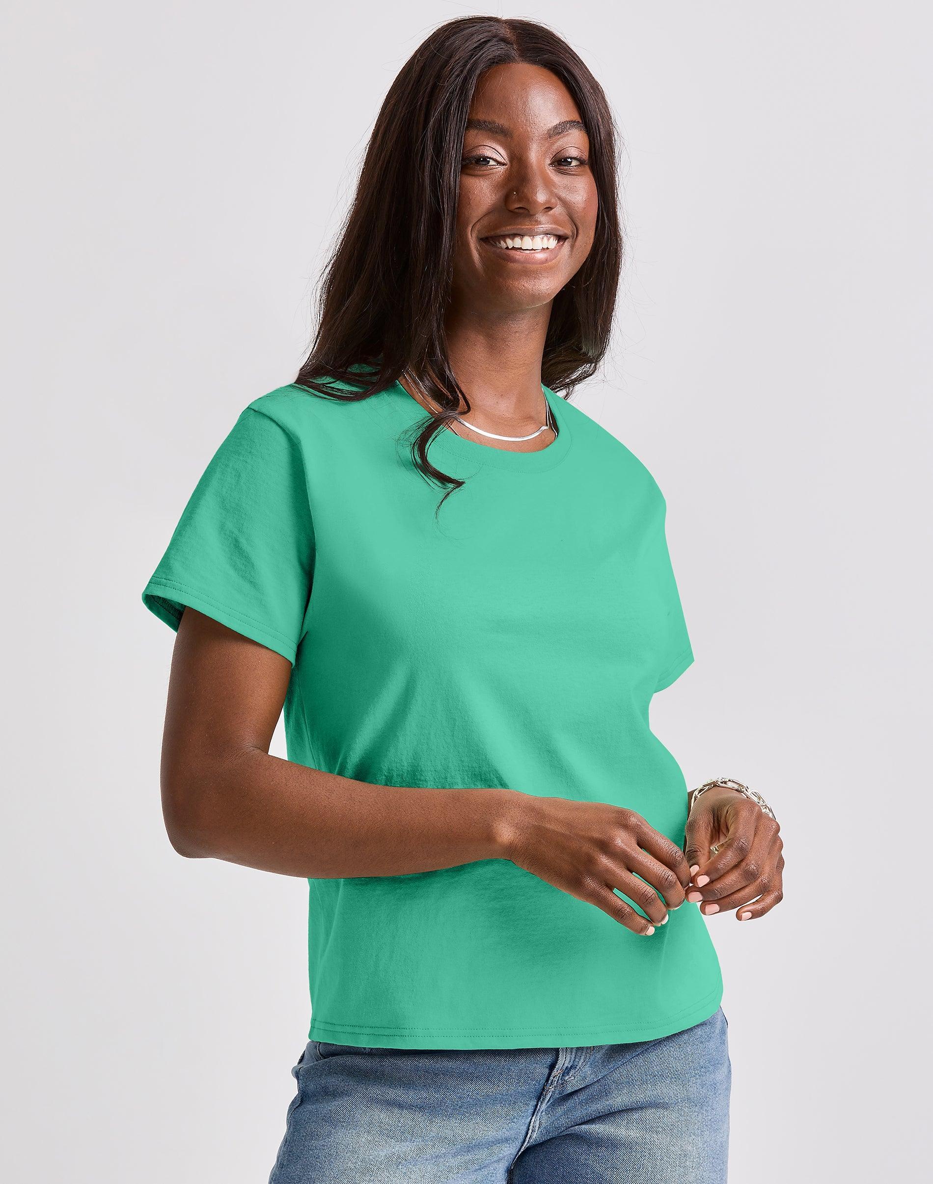 Women's Hanes® Essentials Classic Fit Tee, Size: XS, Black Product Image
