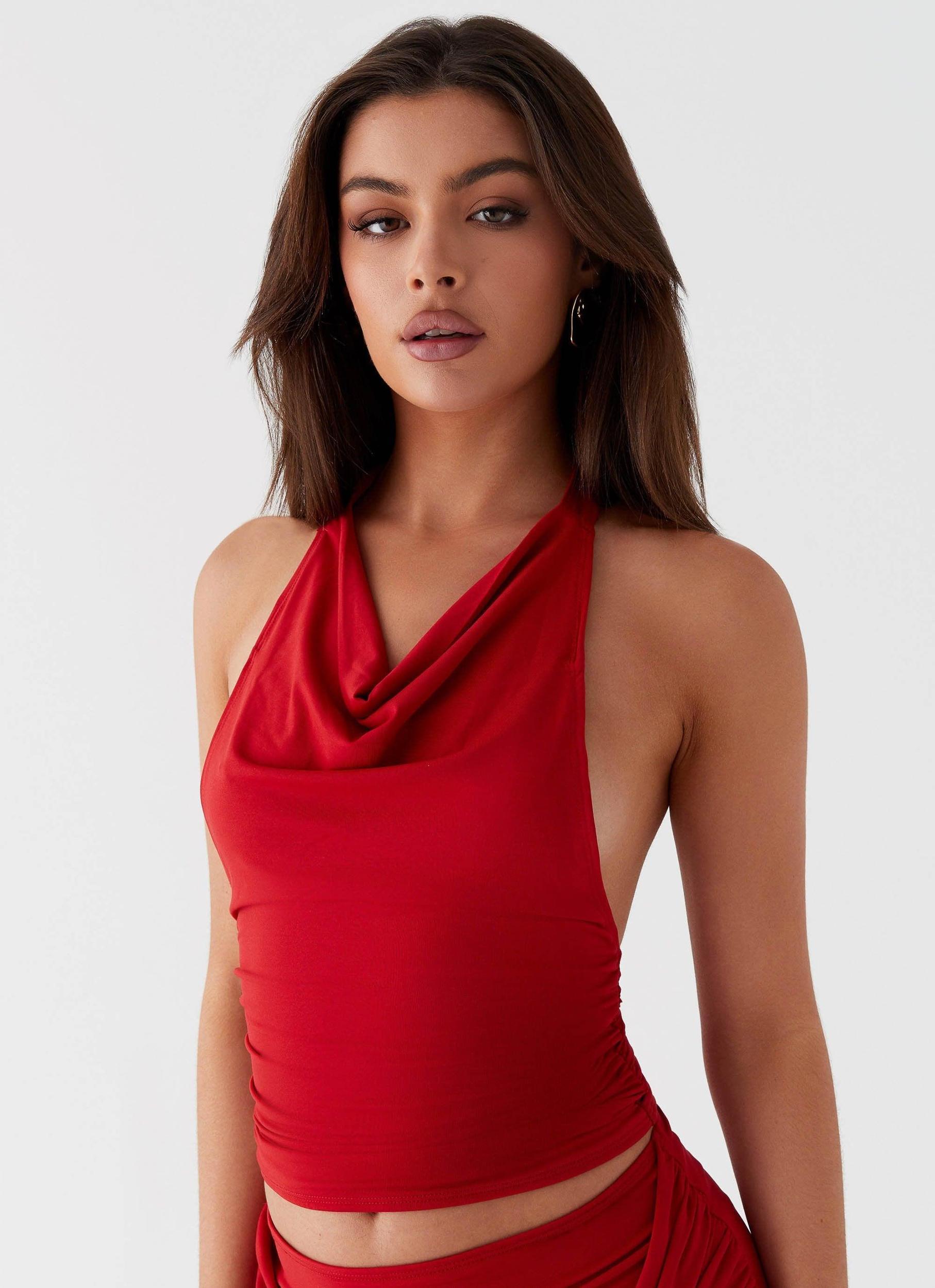 Grazie Lou Top - Red Product Image