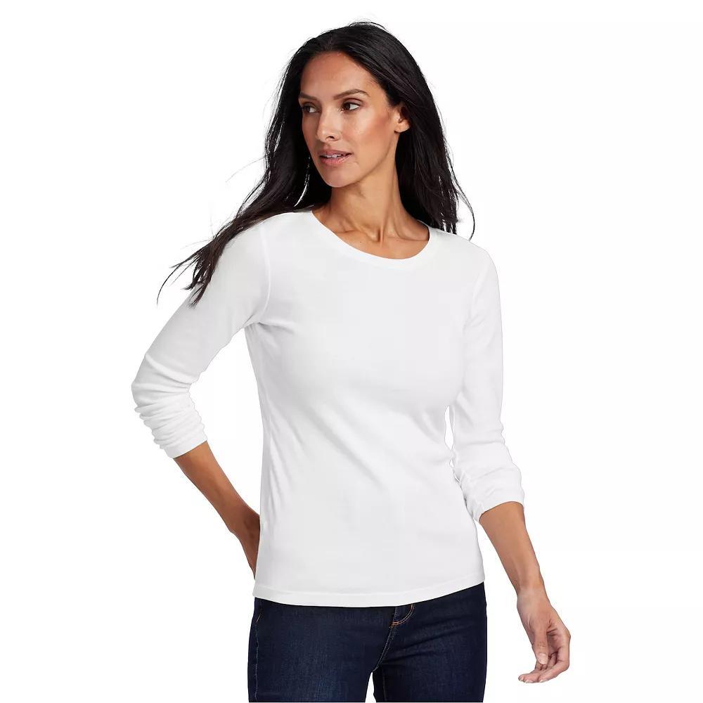 Women's Eddie Bauer Long Sleeve Favorite Crew Tee, Size: Medium, Medium Grey Gray Product Image