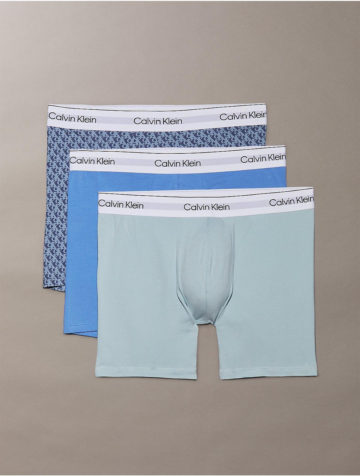 Calvin Klein Mens Icon Cotton Stretch 3-Pack Low Rise Trunk - Purple Product Image