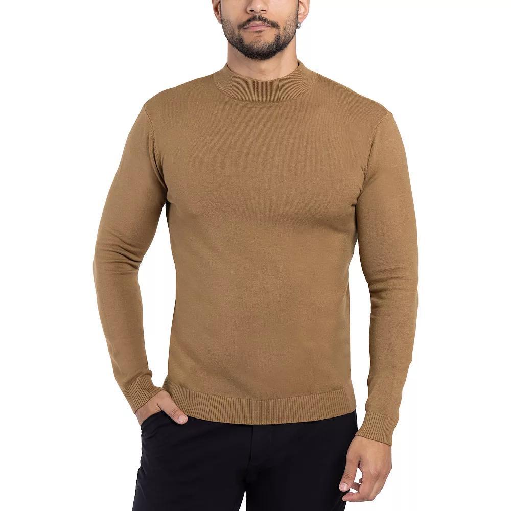 Men's Xray Regular-Fit Mockneck Sweater, Size: 3XL, Brown Product Image