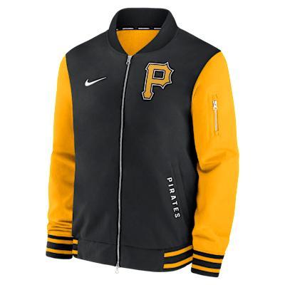 Pittsburgh Pirates Authentic Collection Dugout Nike Men's MLB Full-Zip Bomber Jacket Product Image