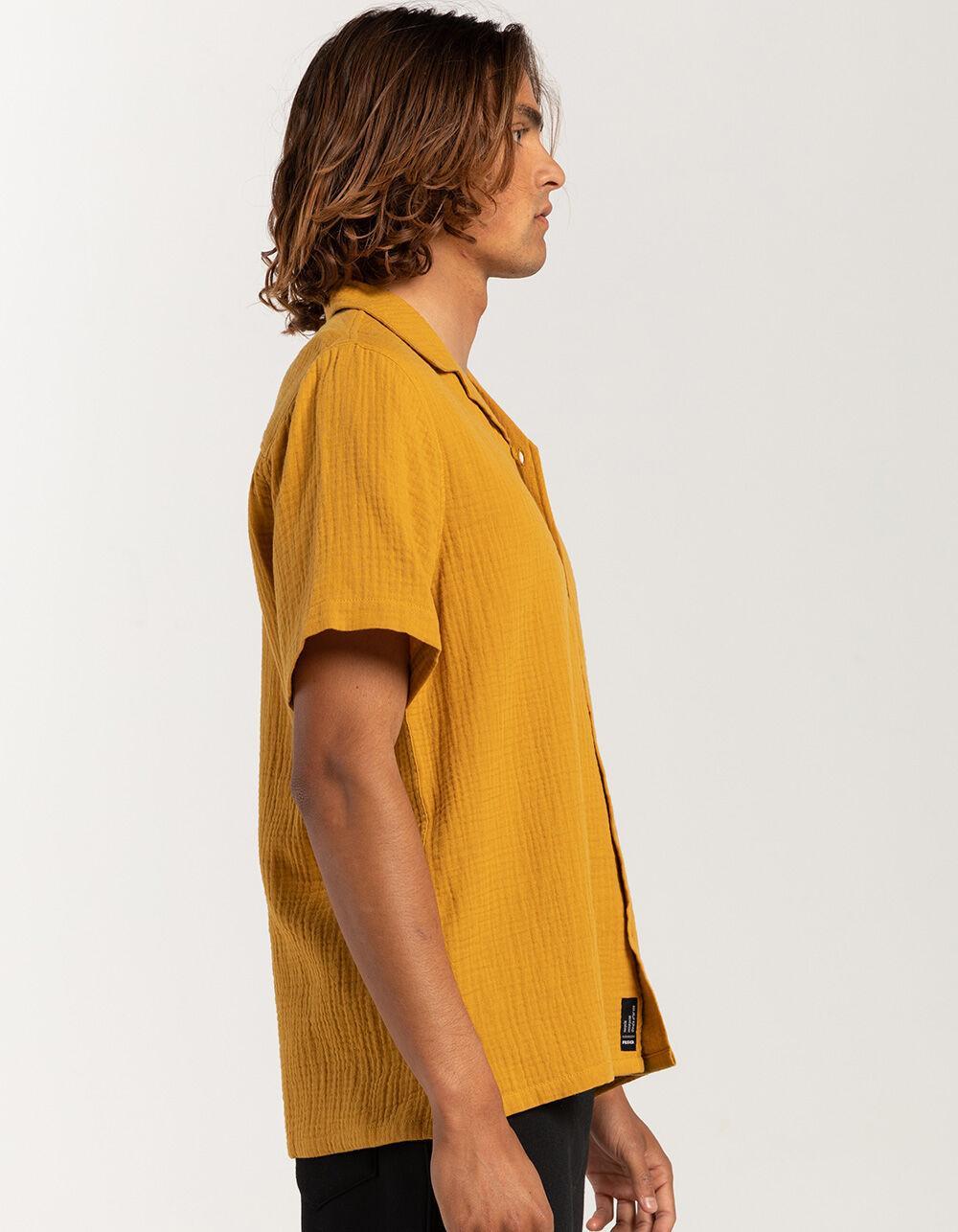 RSQ Mens Gauze Camp Shirt - GOLD Product Image