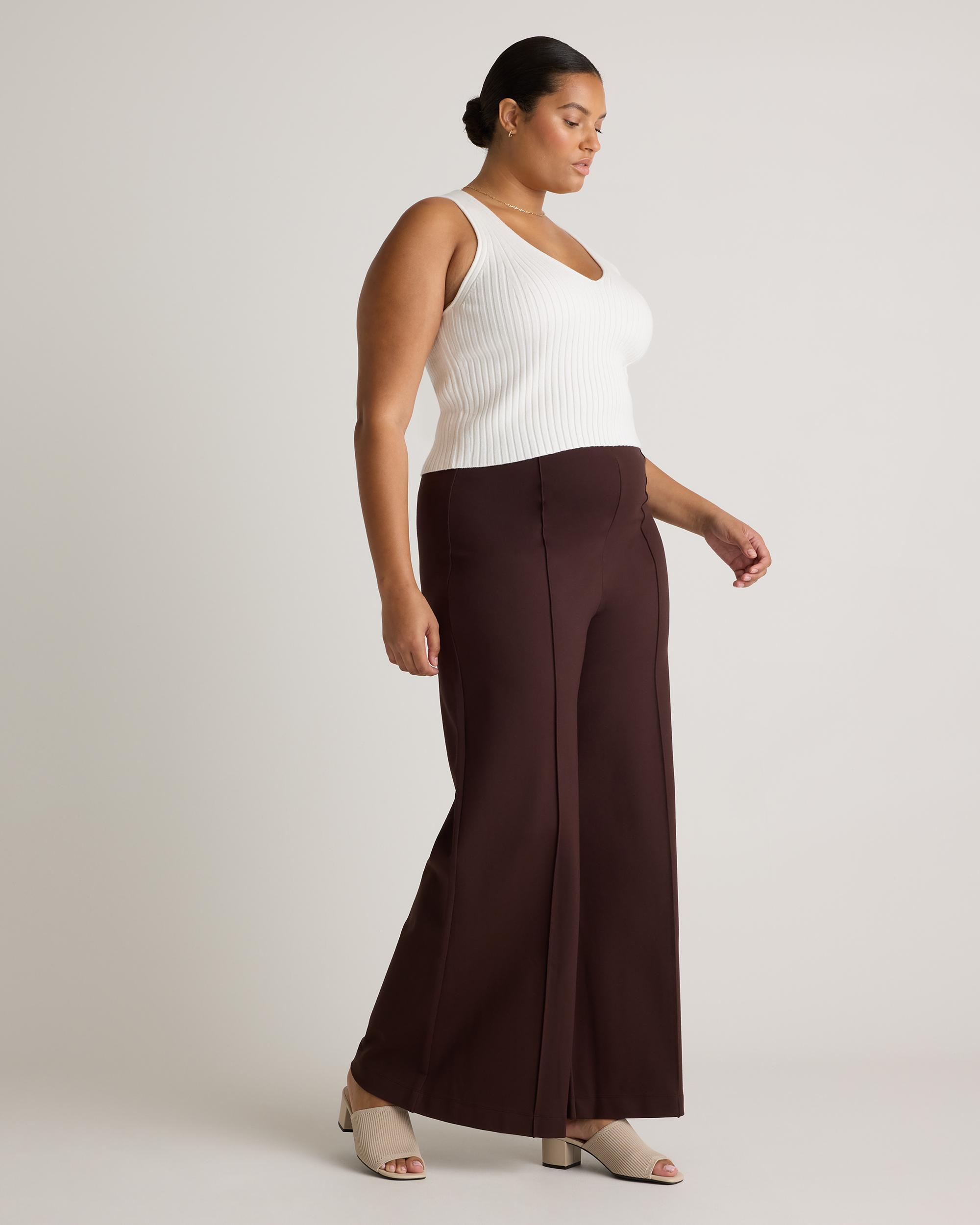 Quince | Women's Ultra-Stretch Ponte Super Wide Leg Pants Rayon Product Image