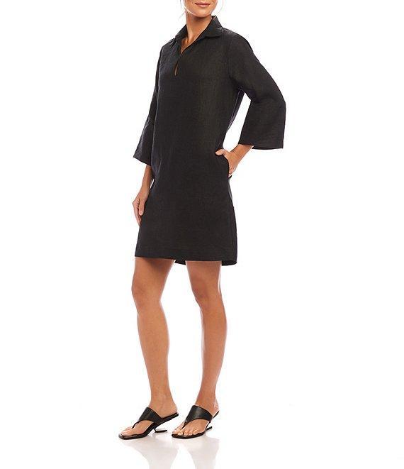 Karen Kane Point Collar Wide Cuffed Sleeve Shift Dress Product Image