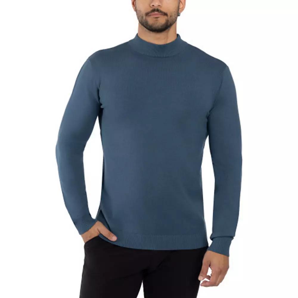 Men's Xray Regular-Fit Mockneck Sweater, Size: 3XL, Brown Product Image