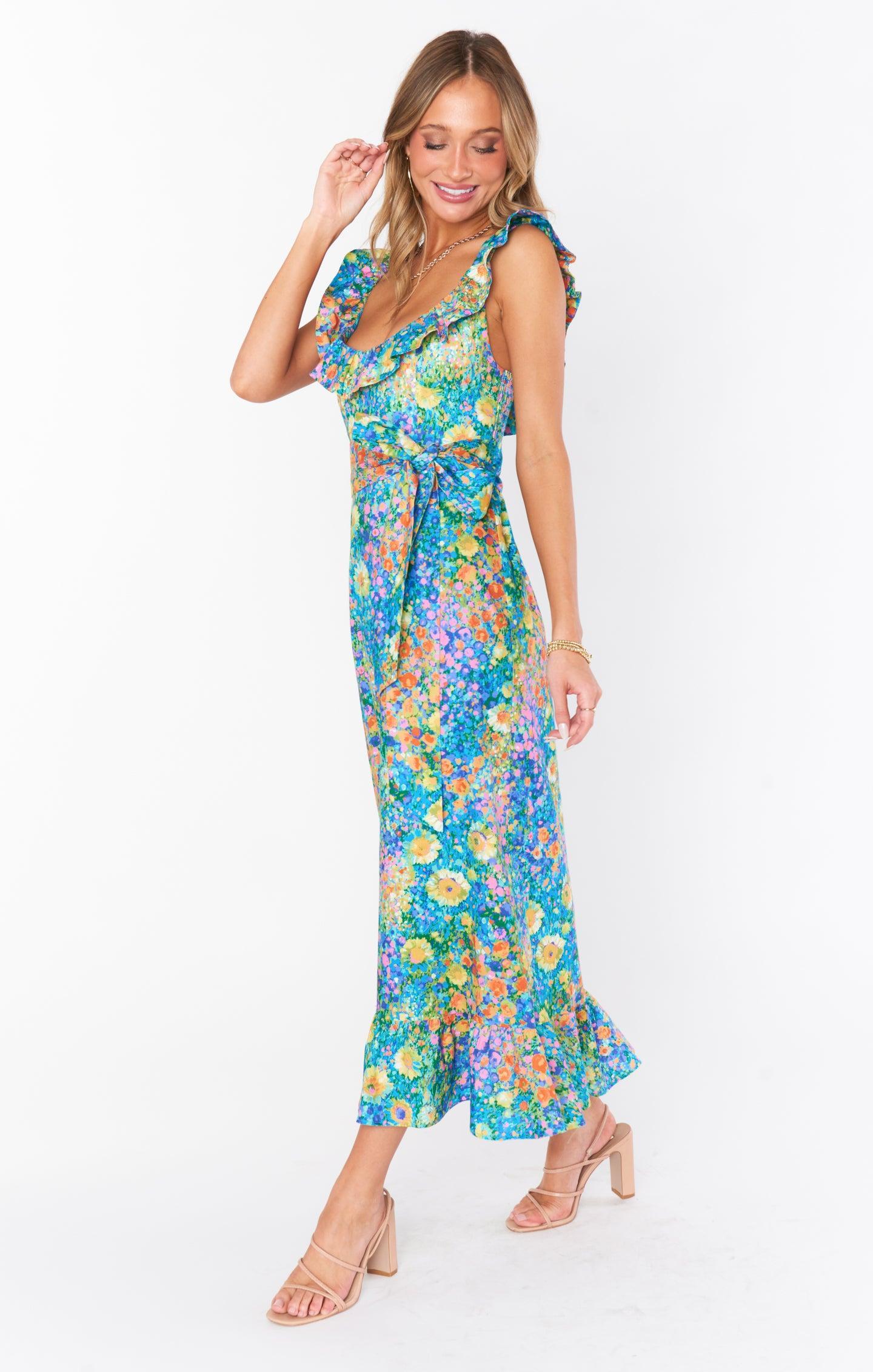 Alexis Midi Dress ~ Painterly Petals Product Image