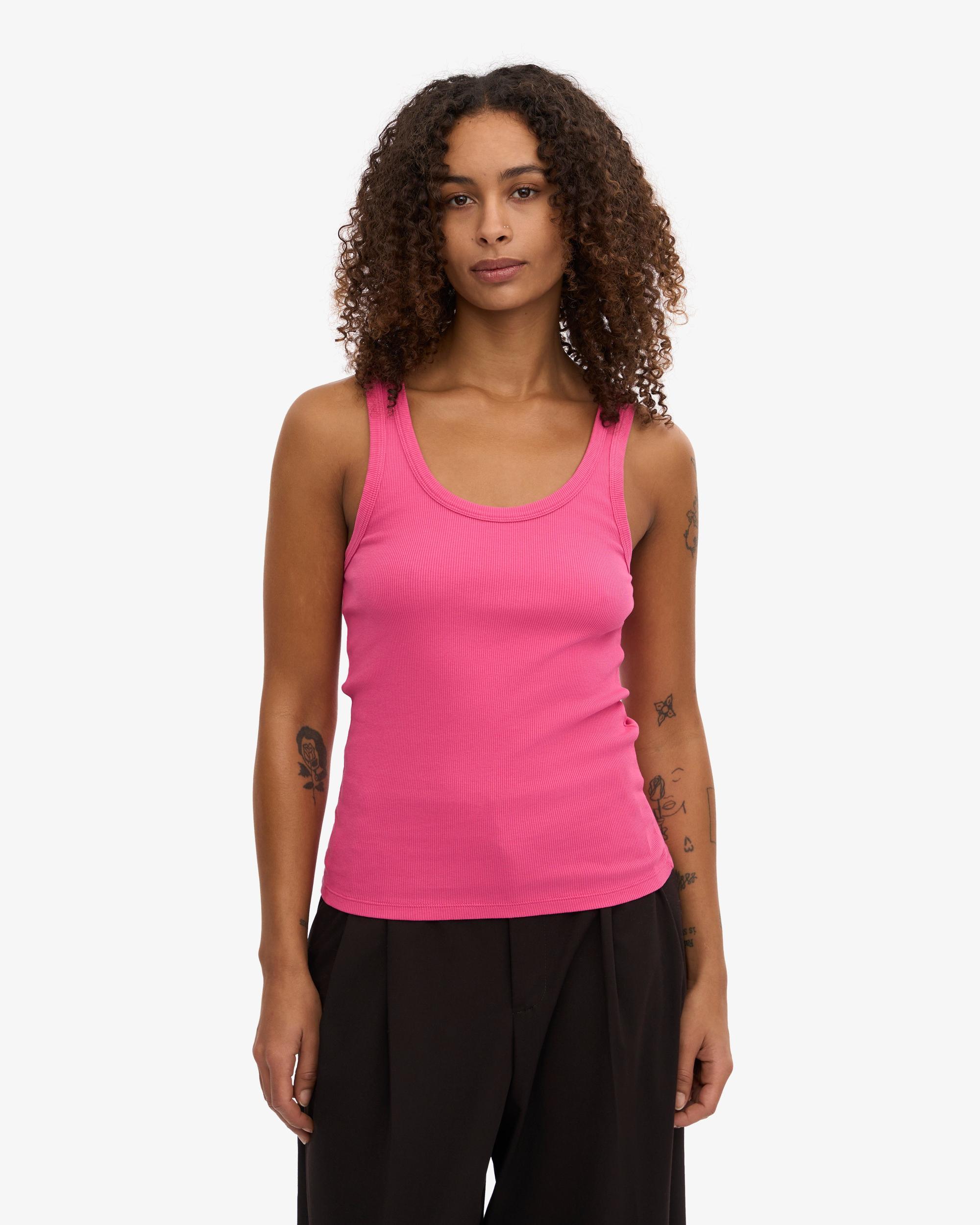 Women Organic Rib Tank Top - Coffee Brown Product Image