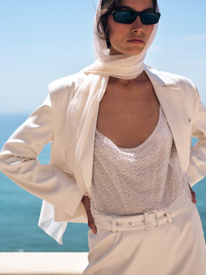 Hariette Blazer — Ivory Product Image