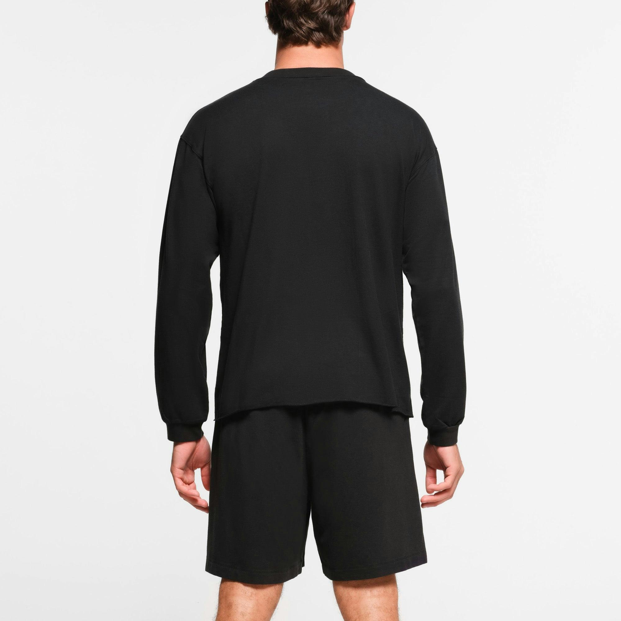 JERSEY LOUNGE MENS RELAXED HENLEY | OBSIDIAN Product Image