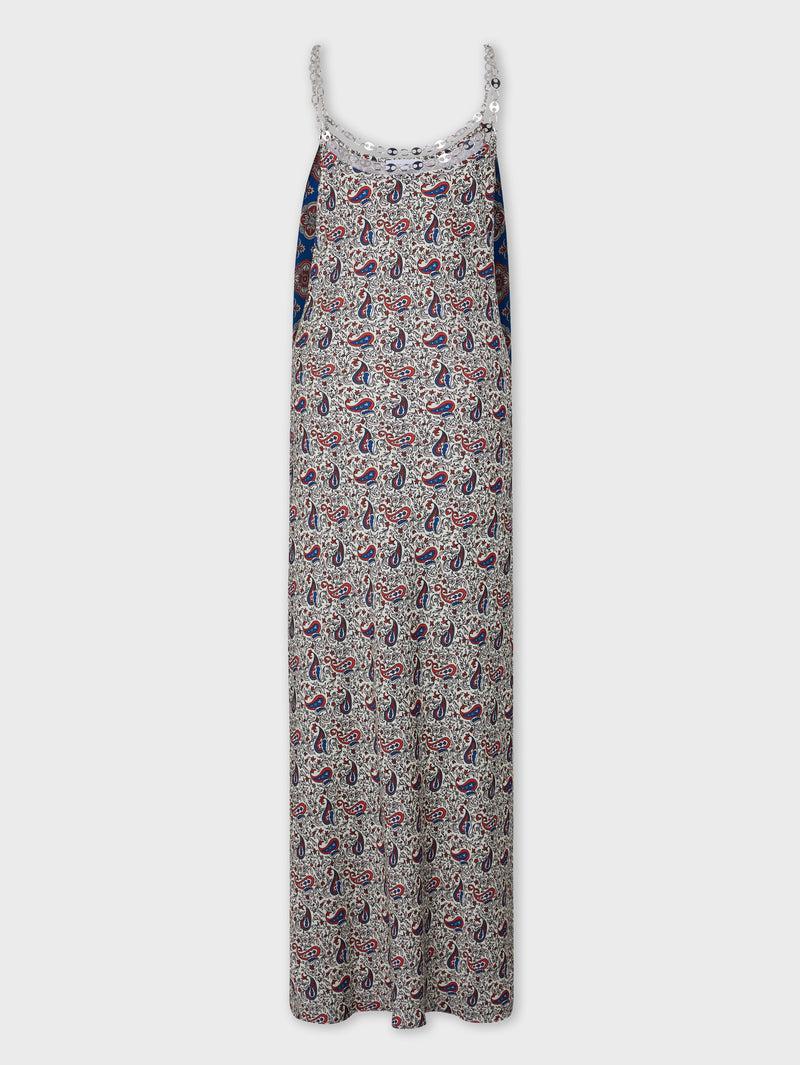 LONG DRESS IN PRINTED SATIN Product Image