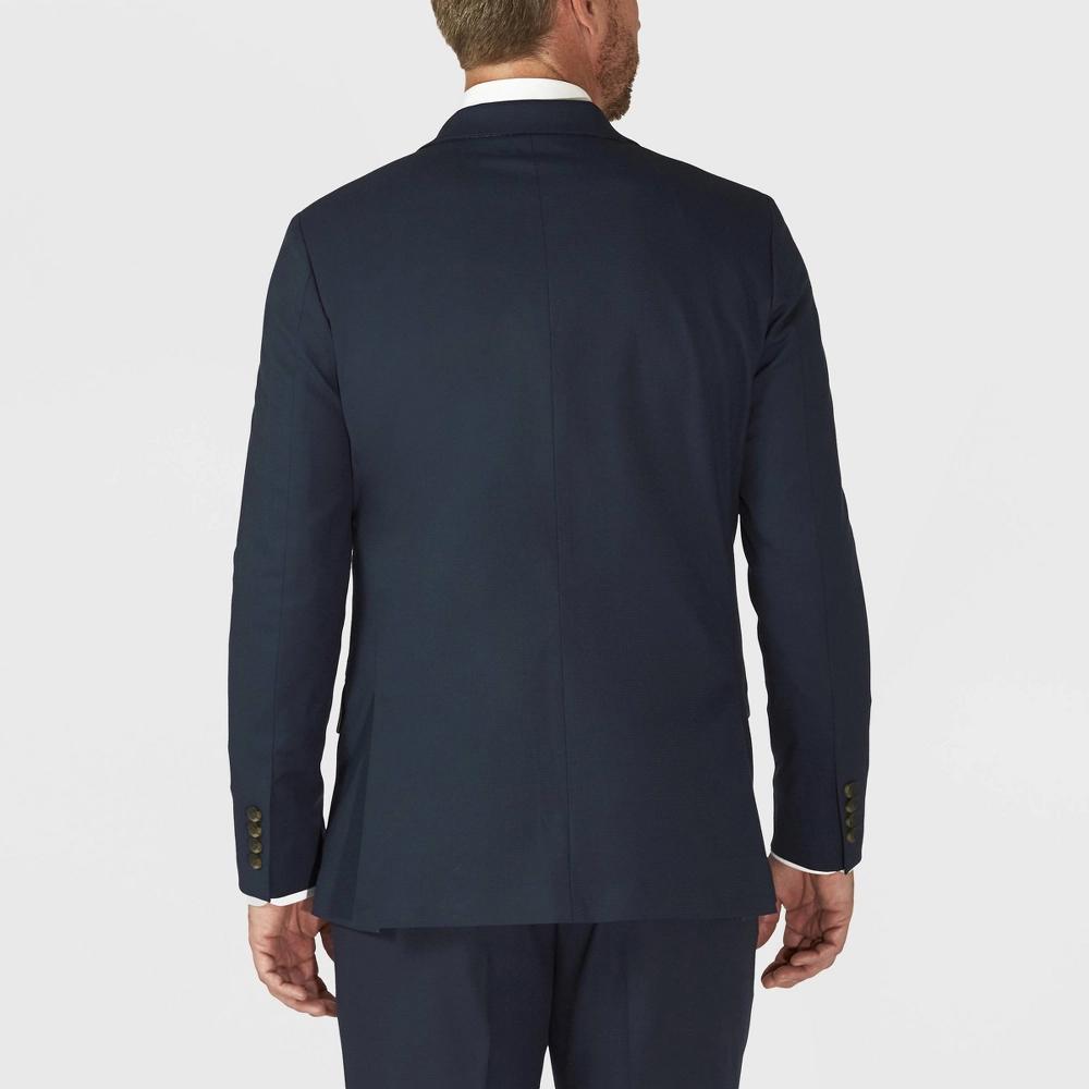 Haggar H26 Mens Tailored Fit Stretch Suit Jacket - Blue 38R: Heavyweight Check Pattern, 5 Pockets Product Image