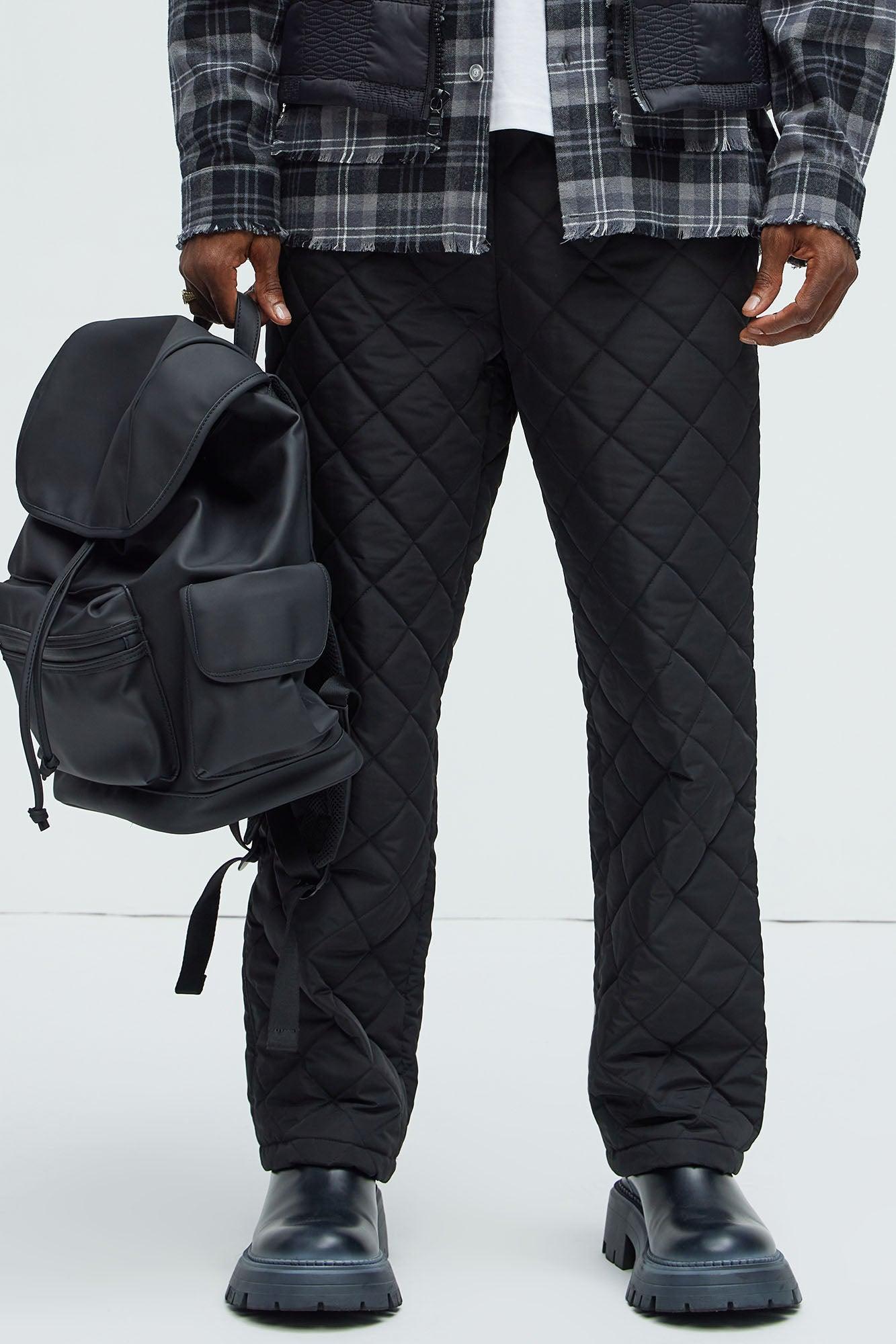 Deebo Straight Quilted Pants - Black Product Image