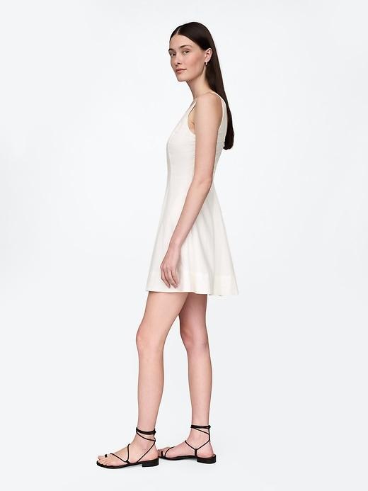 Linen-Blend Mini Dress Product Image