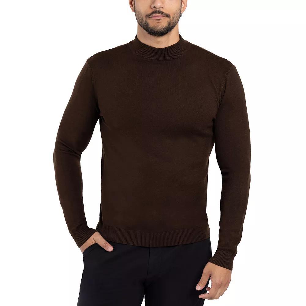 Men's Xray Regular-Fit Mockneck Sweater, Size: 3XL, Brown Product Image