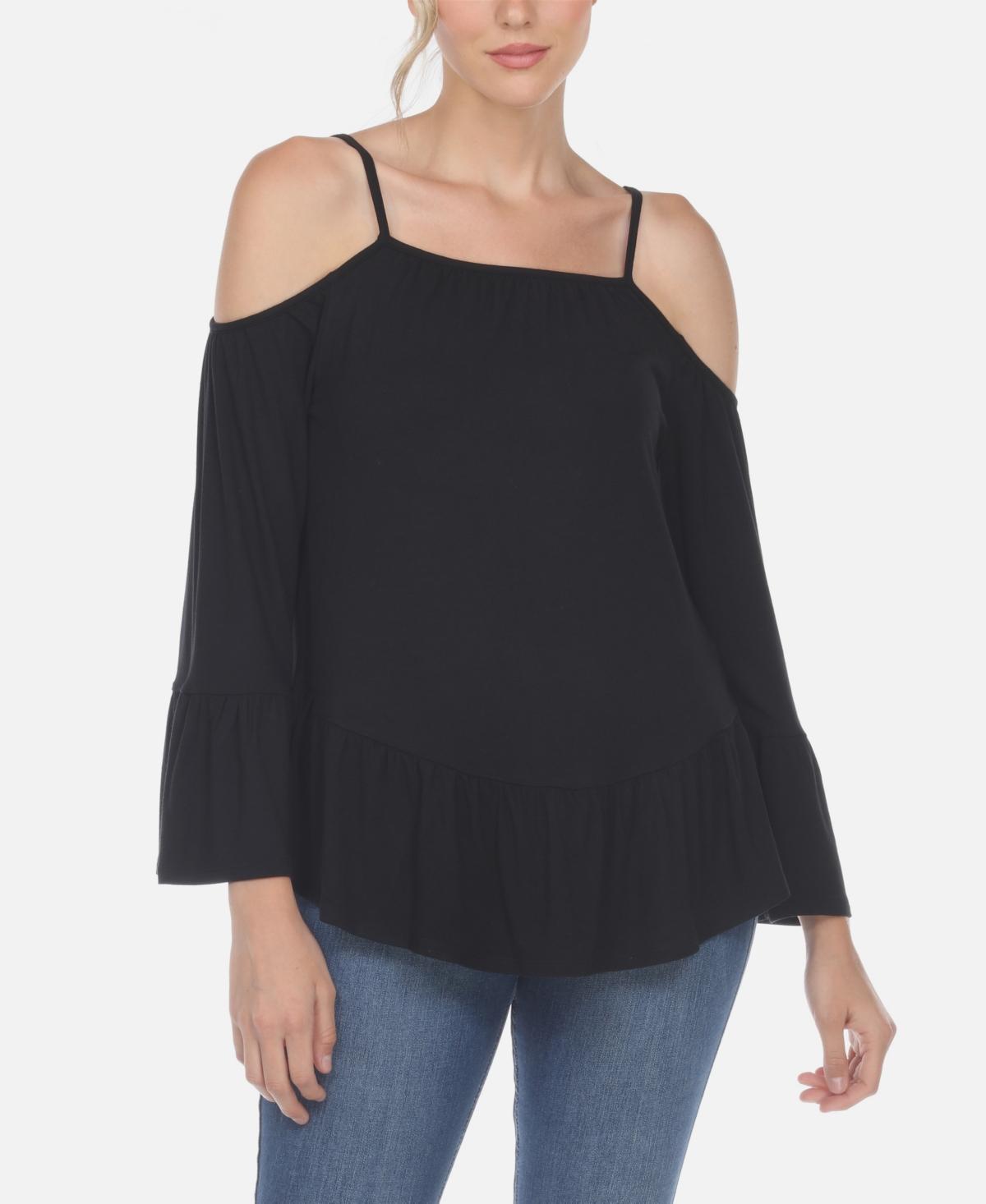 Cold Shoulder Ruffle Sleeve Top Product Image