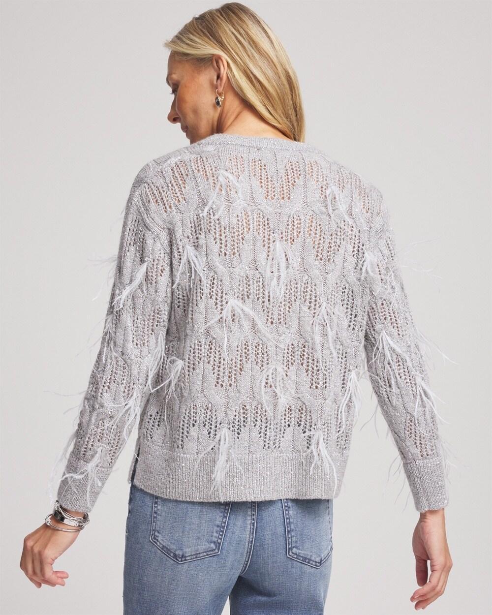 Feathered Pullover Sweater Product Image