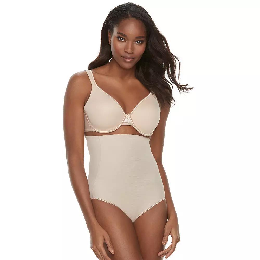 Naomi & Nicole® Firm Control Shapewear Unbelievable Comfort High Waist Brief 775, Women's, Size: Large, Warm Beige Product Image