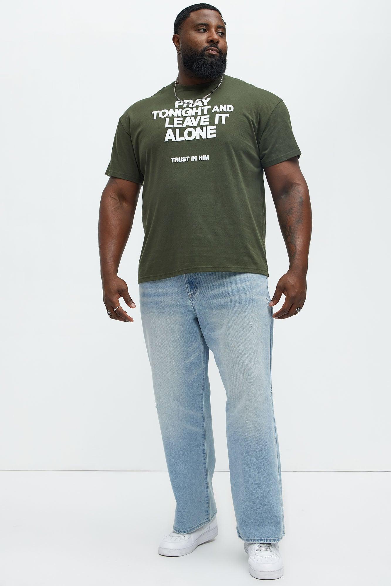 Pray Tonight Short Sleeve Tee - Dark Olive Product Image