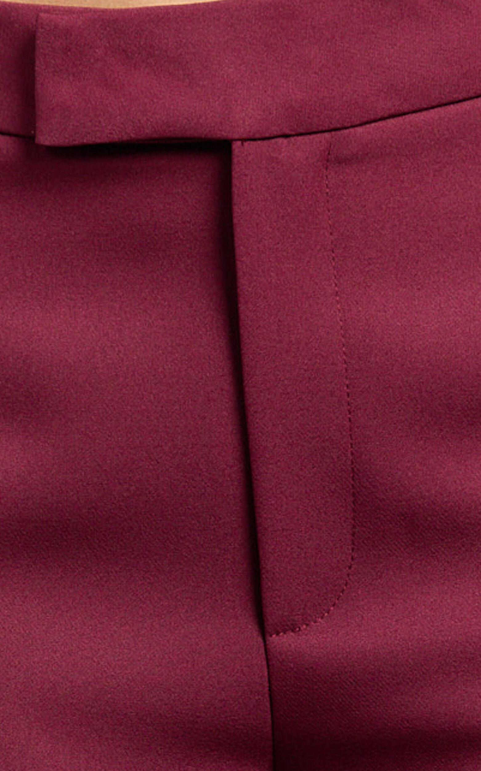 Selena Pants - High Waisted Wide Leg Tailored Pants in Wine Product Image