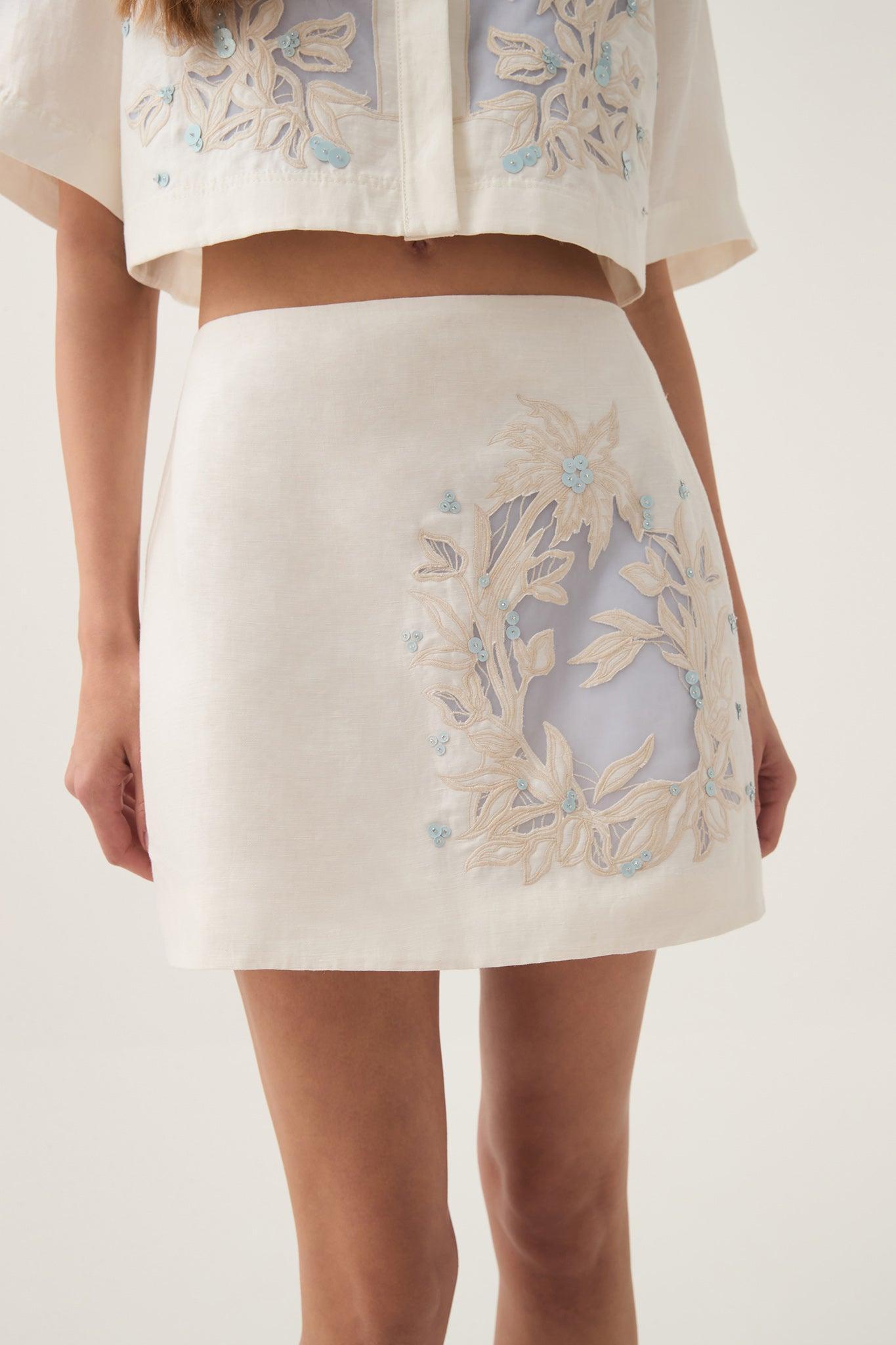 Mirrors Embroidered Mini Skirt Product Image
