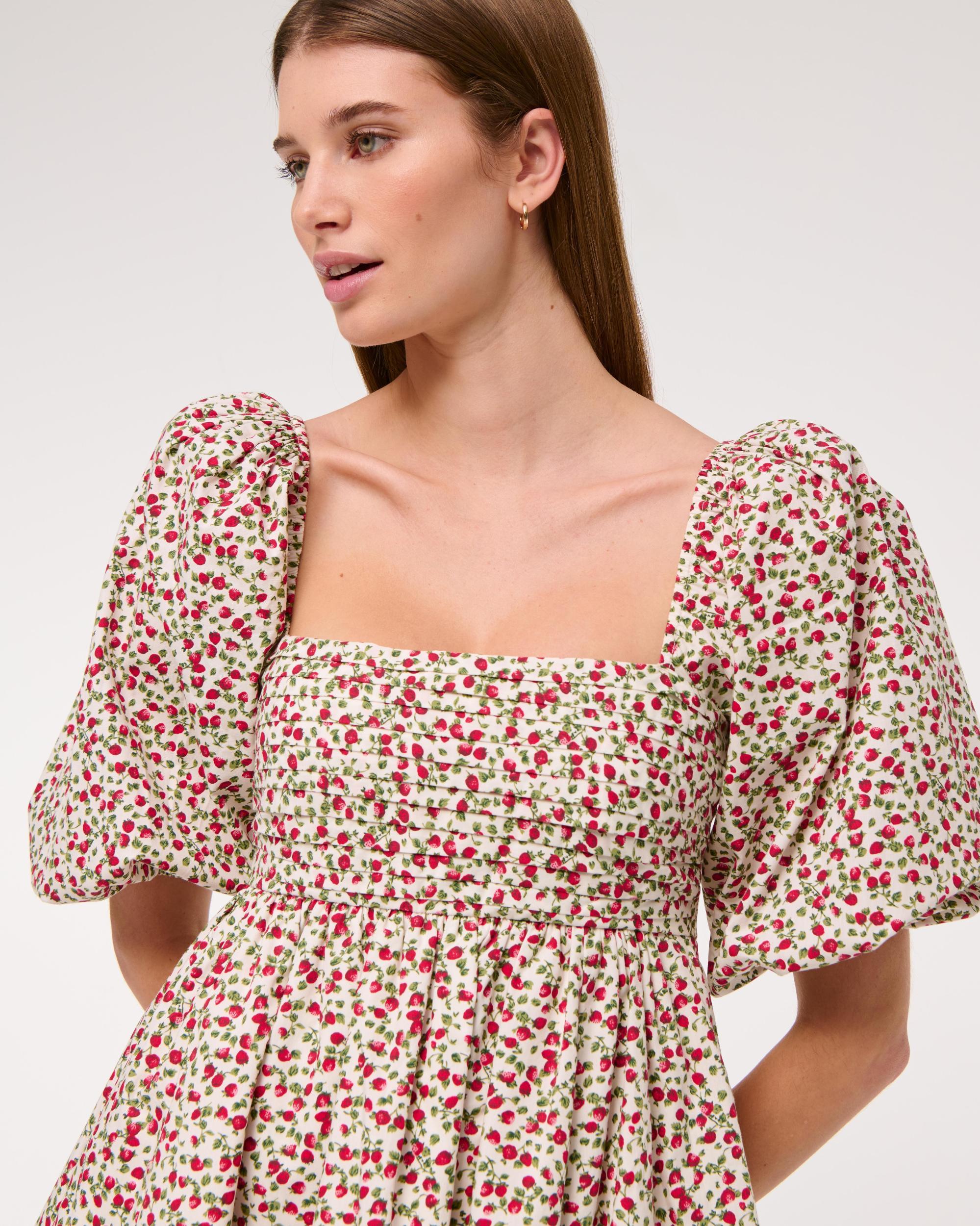 Emerson Poplin Puff Sleeve Mini Dress Product Image