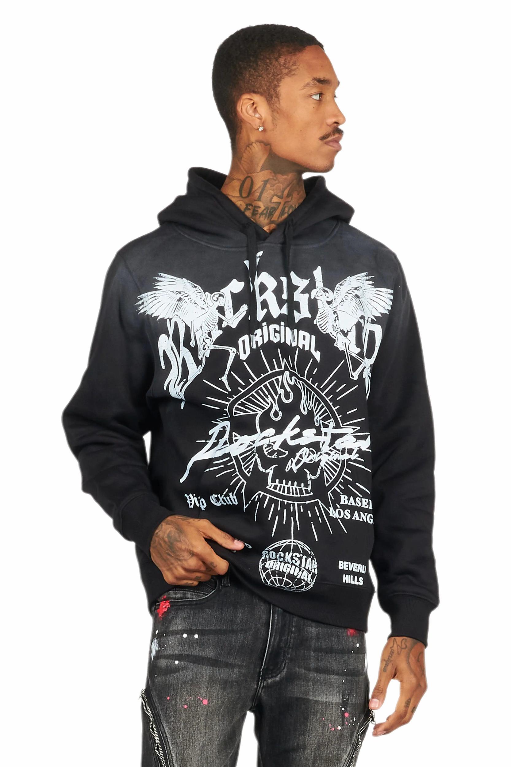 Tally Black Graphic Hoodie Male Product Image