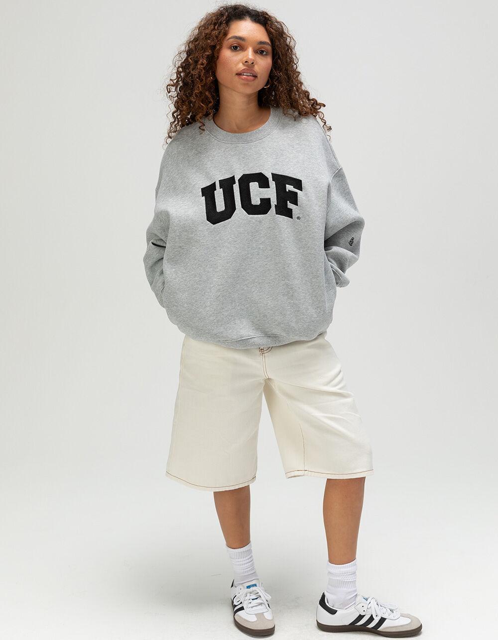 HYPE AND VICE University Of Central Florida Womens Crewneck Sweatshirt - HEATHER GRAY Product Image