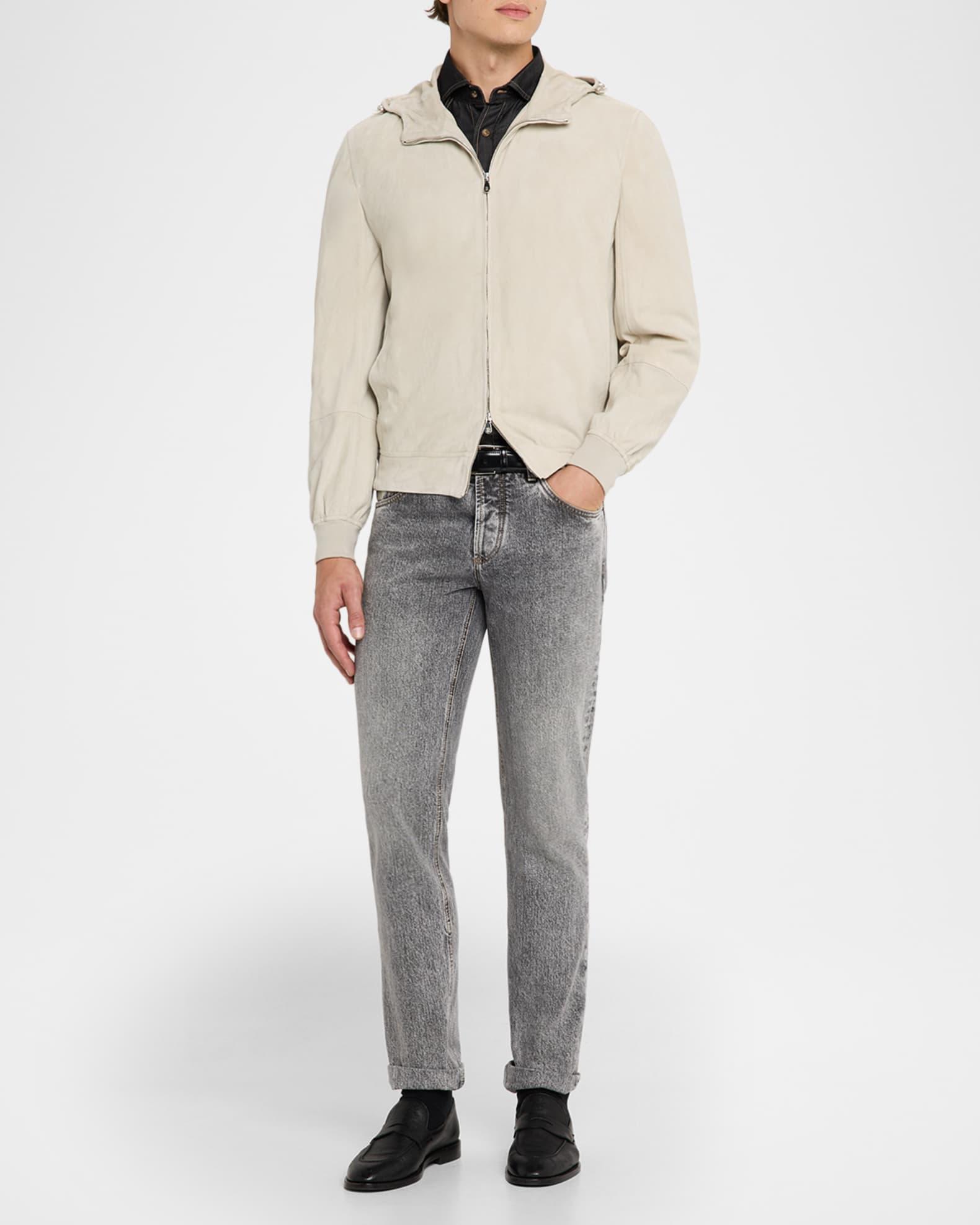 Men's High Summer Capsule Suede Full-Zip Hooded Jacket Product Image