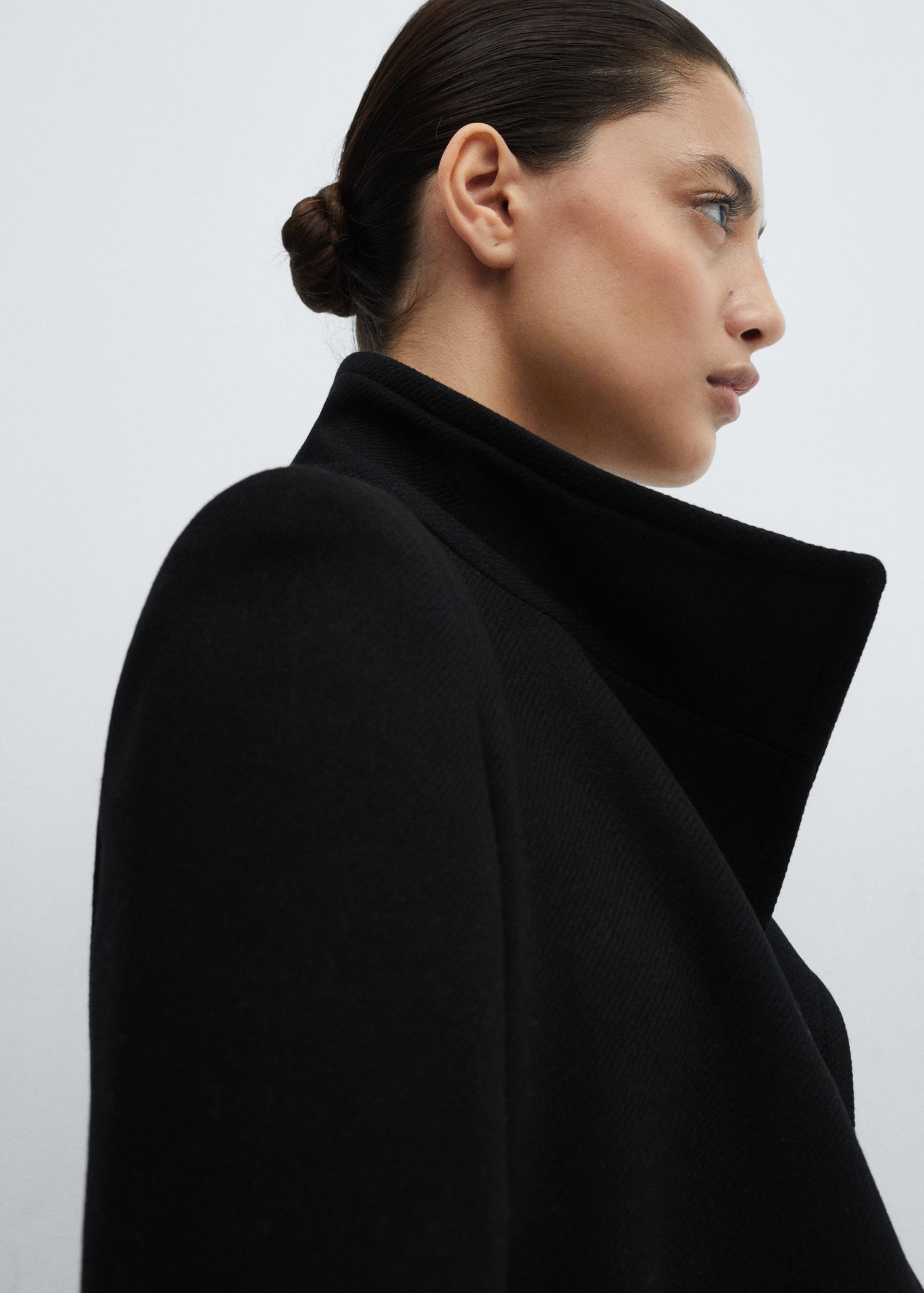 Manteco wool coat with belt - Women | MANGO USA Product Image
