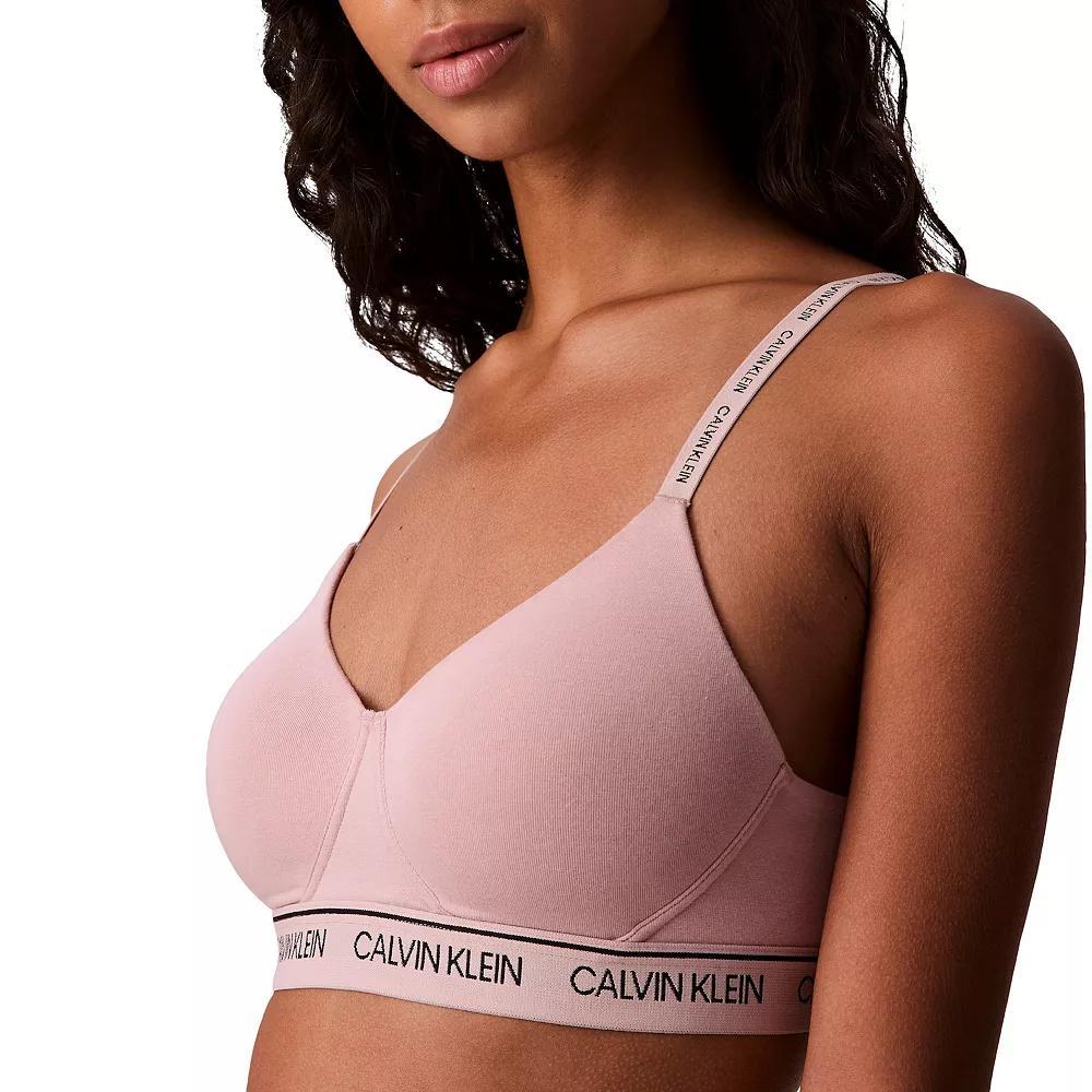 Women's Calvin Klein Archive Logo Lightly Lined Bralette QF6094, Size: Medium, Desert Brown Product Image