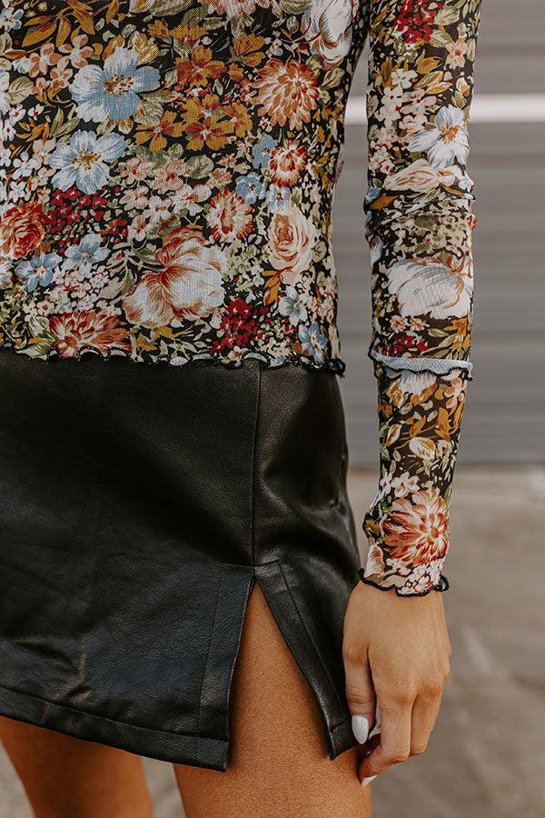 Fan Of Floral Mesh Top Product Image