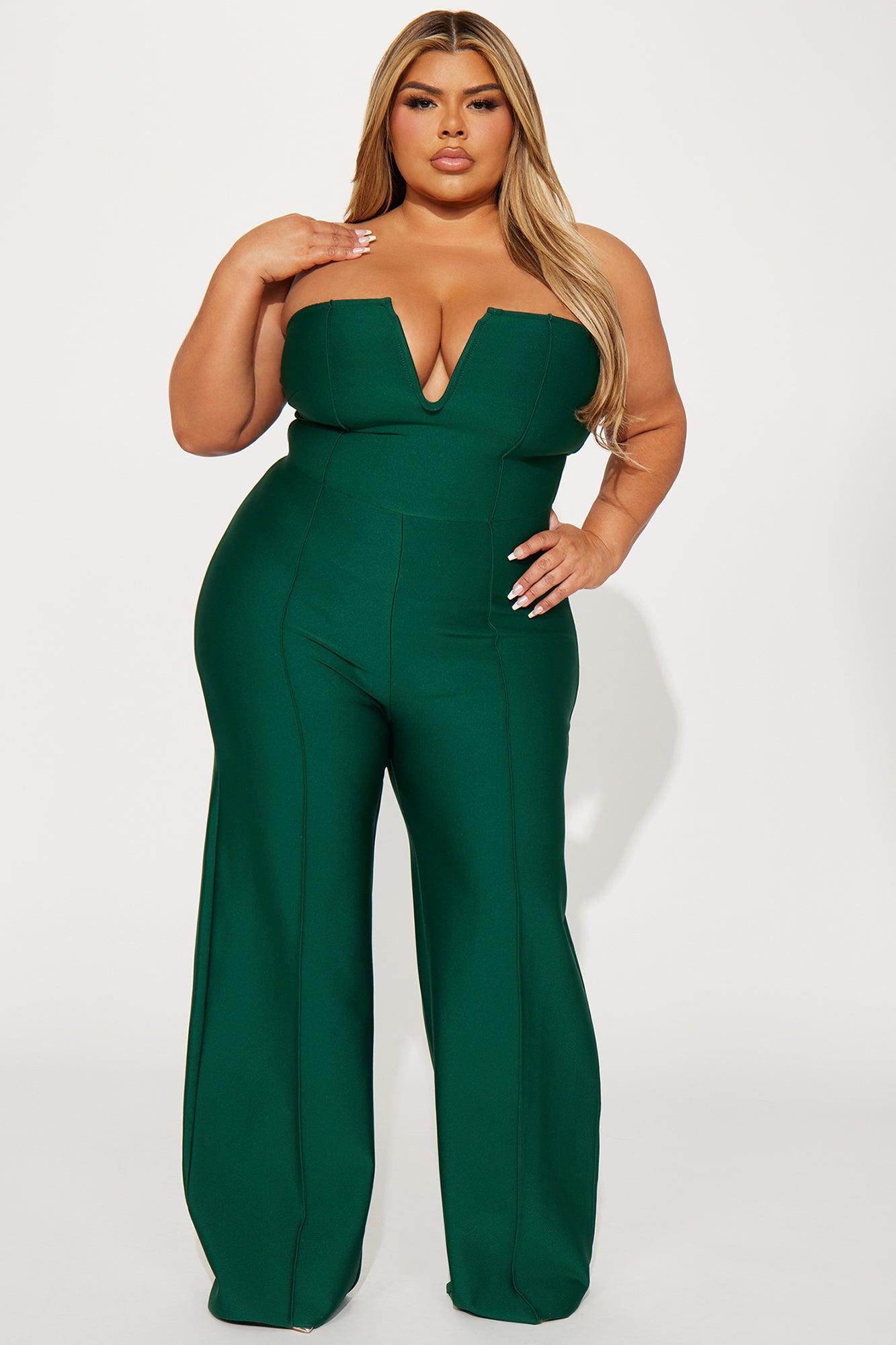 Someone To You Bandage Jumpsuit  - Hunter Product Image