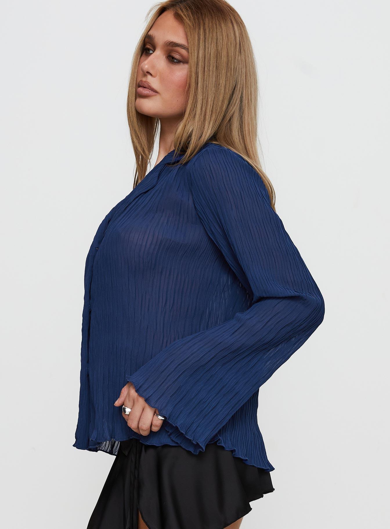 Selma Shirt Navy Product Image
